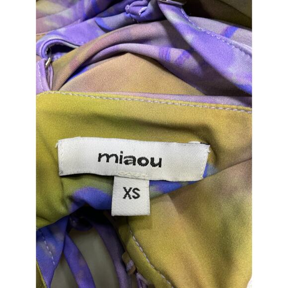 Miaou 'Paloma' Blue Nylon Elsesser V Corset Top Size XS - Picture 4 of 5